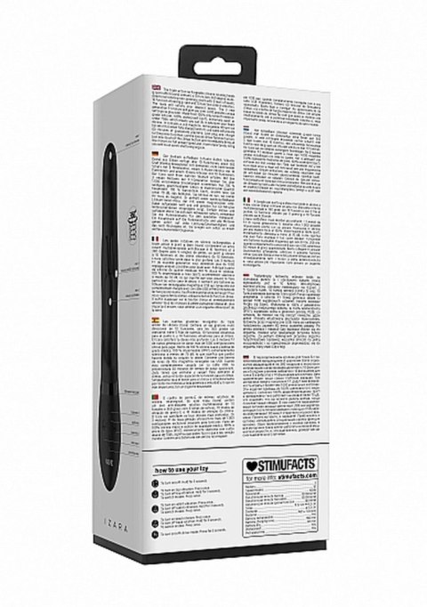 Wibrator króliczek Vive Izara z obrotowymi kulkami czarny USB