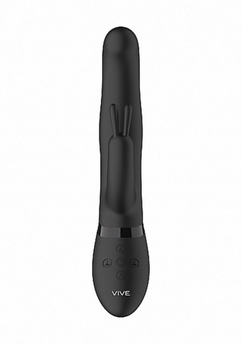 Wibrator króliczek Vive Izara z obrotowymi kulkami czarny USB