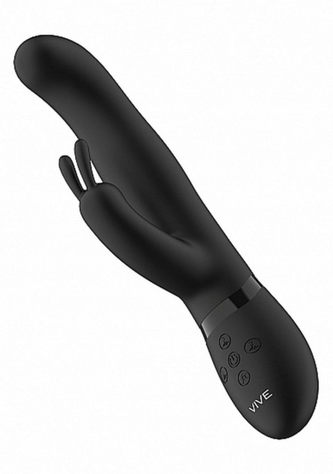 Wibrator króliczek Vive Izara z obrotowymi kulkami czarny USB