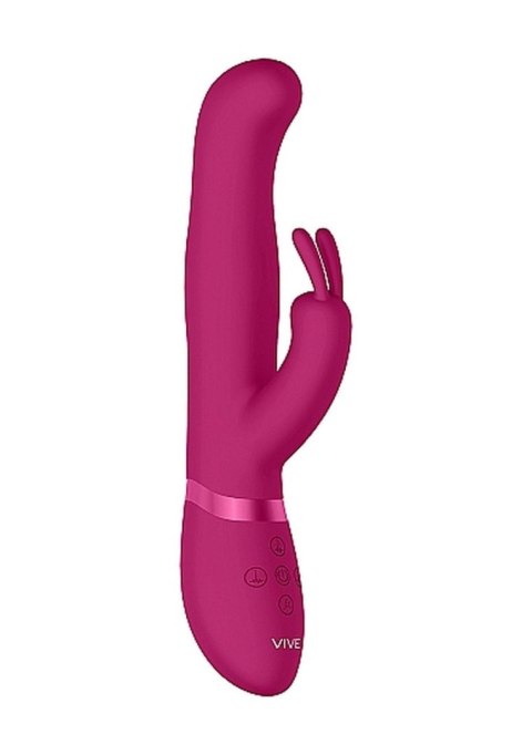 Wibrator króliczek Vive Izara z obrotowymi kulkami różowy USB