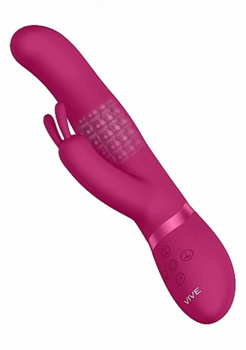 Wibrator króliczek Vive Izara z obrotowymi kulkami różowy USB