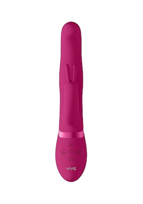 Wibrator króliczek Vive Izara z obrotowymi kulkami różowy USB