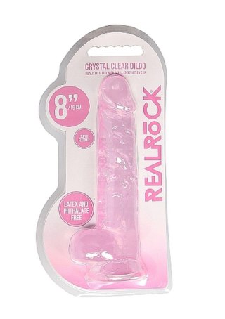 Dildo realistyczne z jądrami RealRock różowe 20 cm
