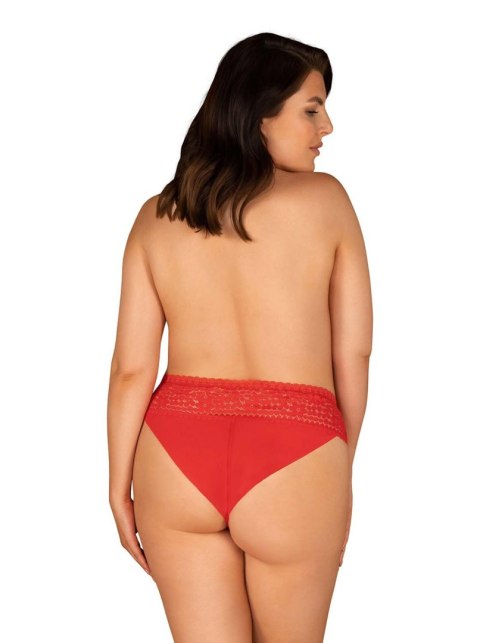 Figi Obsessive Blossmina czerwone z koronką 6XL 7XL