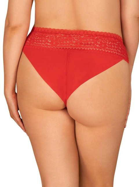 Figi Obsessive Blossmina czerwone z koronką 6XL 7XL