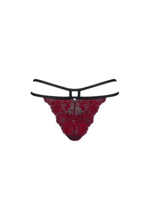 Figi otwarte Obsessive Sugestina bordowe L XL