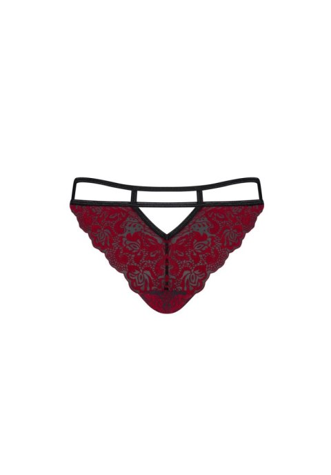 Figi otwarte Obsessive Sugestina bordowe L XL