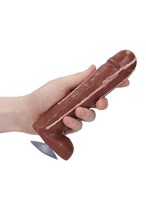 Mydło w kształcie penisa z jądrami S-Line brązowe 18 cm