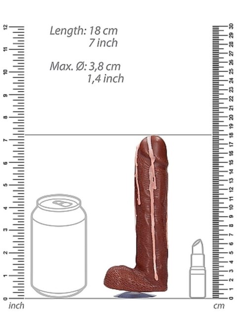 Mydło w kształcie penisa z jądrami S-Line brązowe 18 cm