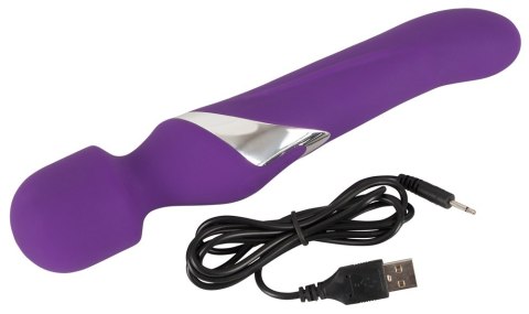 Wibrator wand z perłą Javida silikonowy USB 24 cm