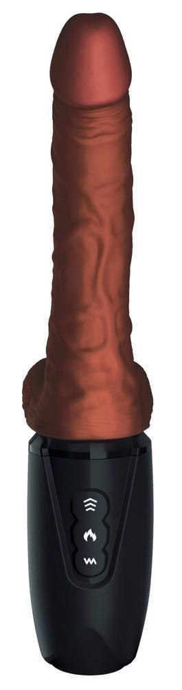 Wibrator z pchnięciami King Cock Plus z jądrami 29 cm