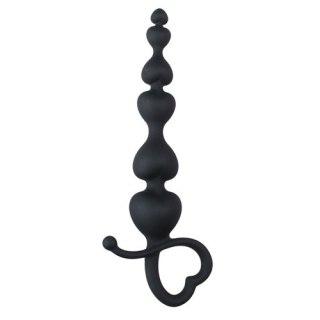 Korek analny EasyToys serce silikonowy czarny 18 cm