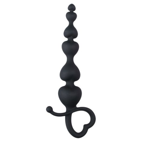 Korek analny EasyToys serce silikonowy czarny 18 cm