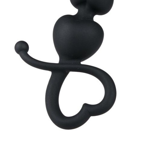 Korek analny EasyToys serce silikonowy czarny 18 cm