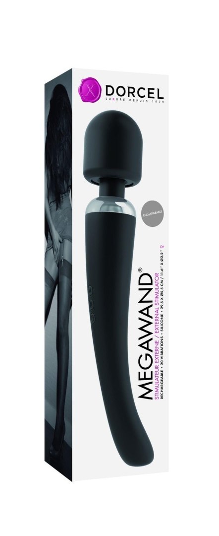 Masażer wibracyjny Megawand Dorcel czarny 29 cm USB