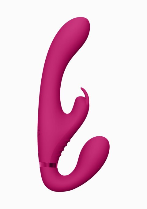 Strapon wibrujący Vive Suki silikonowy różowy USB