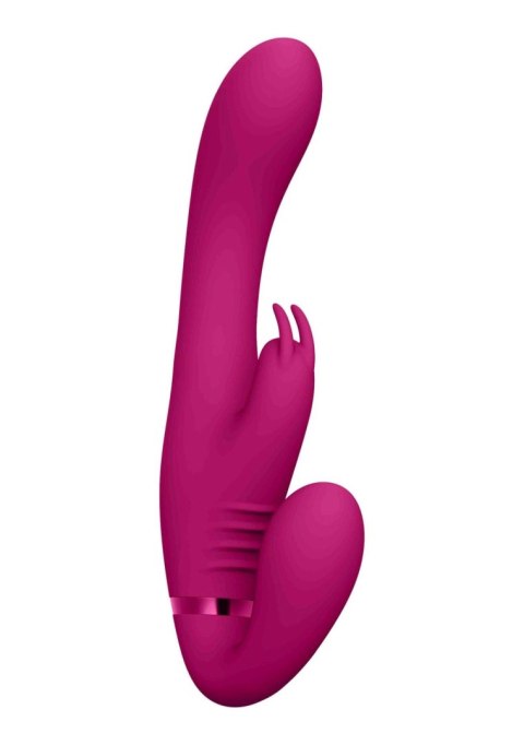 Strapon wibrujący Vive Suki silikonowy różowy USB