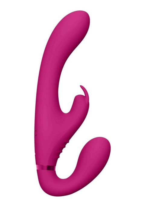 Strapon wibrujący Vive Suki silikonowy różowy USB