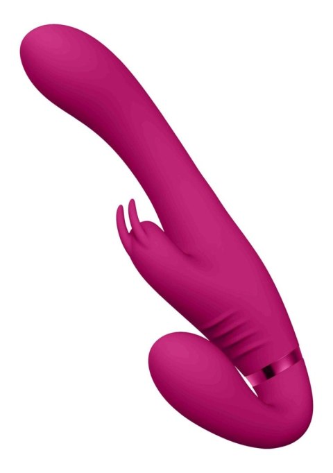 Strapon wibrujący Vive Suki silikonowy różowy USB