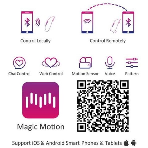 Wibrator Magic Motion Candy różowy z aplikacją Bluetooth