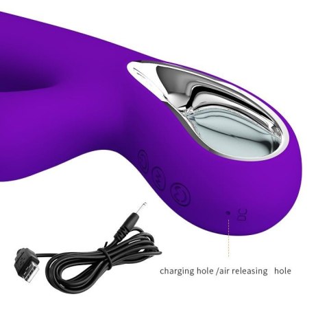 Wibrator ssący punktu G silikonowy Pretty Love fioletowy USB
