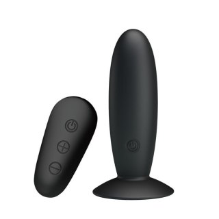 Wibrujący korek analny Mr Play z pilotem silikonowy czarny USB