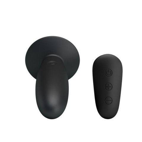 Wibrujący korek analny Mr Play z pilotem silikonowy czarny USB