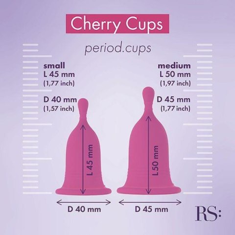 Zestaw kubków menstruacyjnych Cherry Cup Rianne S S i M