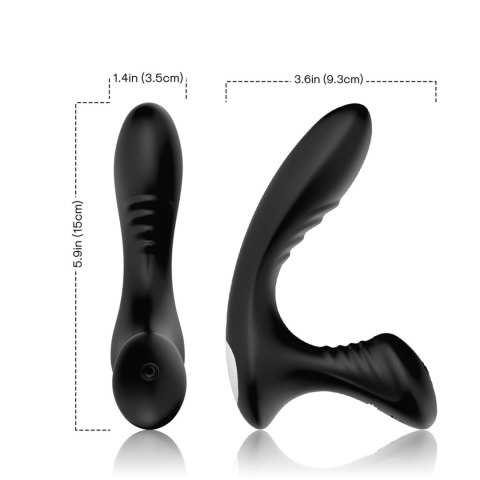 Masażer prostaty ergonomiczny silikonowy B Series Joy Storm czarny USB
