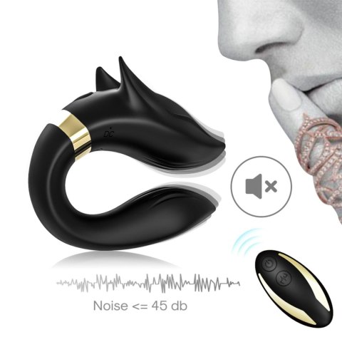 Stymulator łechtaczki Fox silikonowy czarny USB wodoodporny