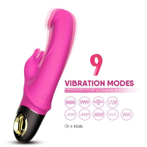 Wibrator króliczek silikonowy B-Series Joy Meteor różowy USB 23 cm