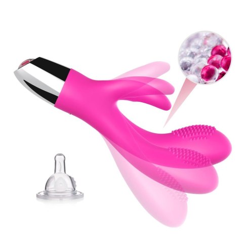 Wibrator króliczek silikonowy B-Series Joy różowy USB 20 cm