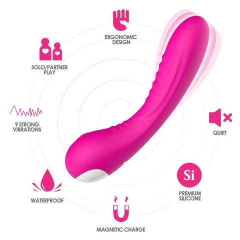 Wibrator punktu G Legend silikonowy różowy USB 18 cm