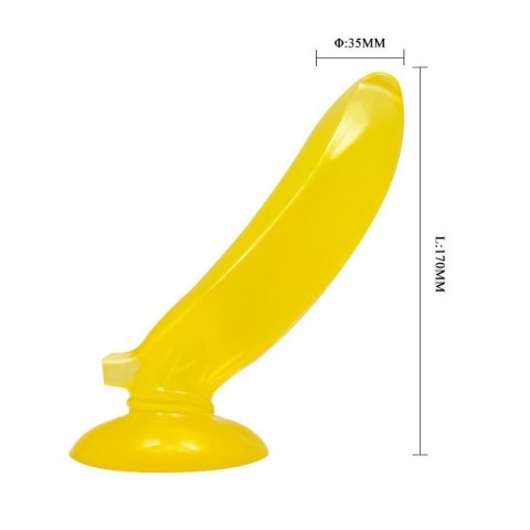 Dildo żelowe Baile Passionate Fruit z przyssawką żółte