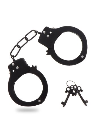 Kajdanki metalowe ToyJoy czarne 6 cm nikiel free