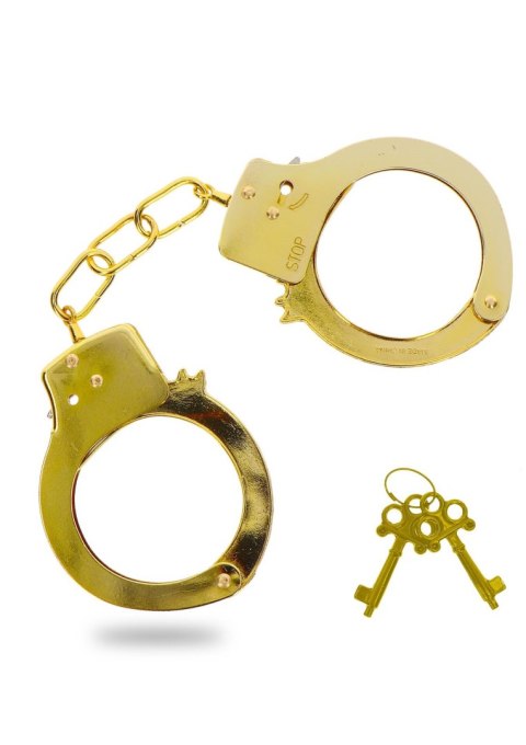 Kajdanki metalowe ToyJoy złote 6 cm