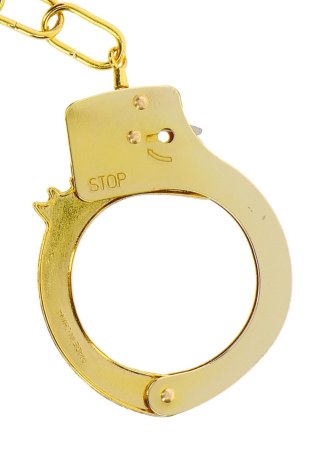 Kajdanki metalowe ToyJoy złote 6 cm