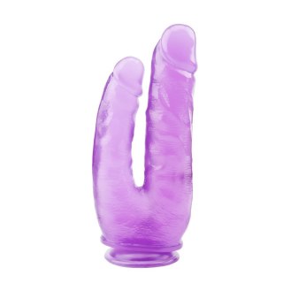 Podwójne dildo Hi Rubber fioletowe PVC 25 cm