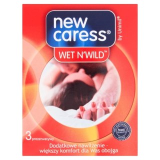 Prezerwatywy nawilżane New Caress 52 mm naturalne 3 szt