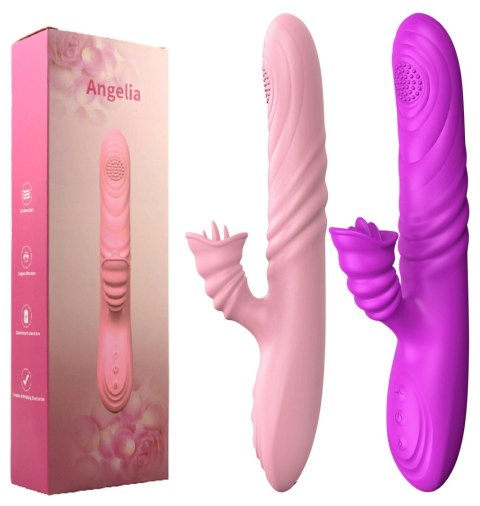 Wibrator Angelia z posuwem i rotacją Lyla fioletowy USB