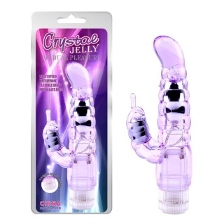 Wibrator króliczek CrystalJELLY My Dual Pleasure fioletowy 21 cm