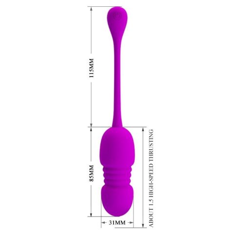 Wibrujące jajko Pretty Love Callie fioletowe 12 wibracji 12 pchnięć USB