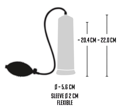Pompka do penisa Mister Boner przezroczysta 21,5 cm