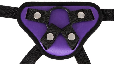 Uprząż do strap on You2Toys z trzema pierścieniami fioletowo czarna