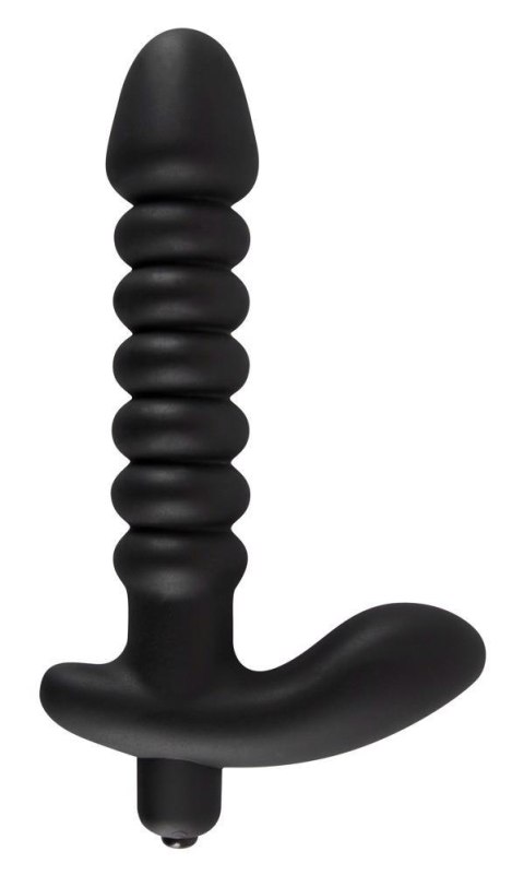 Wibrator analny silikonowy Black Velvets czarny 17 cm