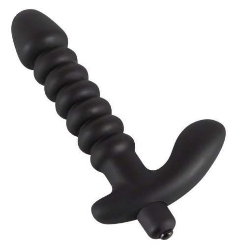 Wibrator analny silikonowy Black Velvets czarny 17 cm