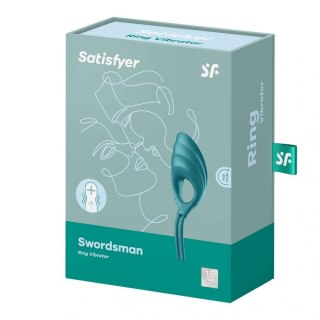Pierścień wibrujący Satisfyer Swordsman zielony kamuflaż USB