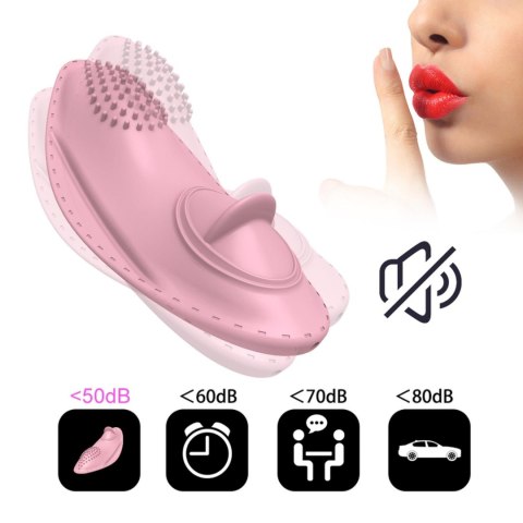 Stymulator łechtaczki do majtek Lyla cichy bezprzewodowy różowy