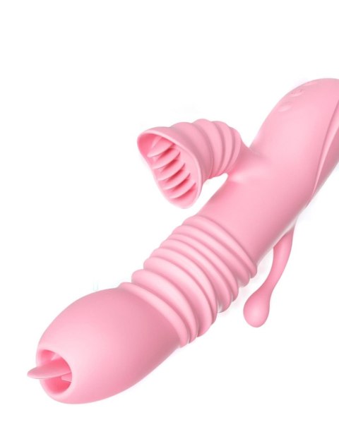 Wibrator Lyla z ząbkami łechtaczki języczkiem G analny różowy USB