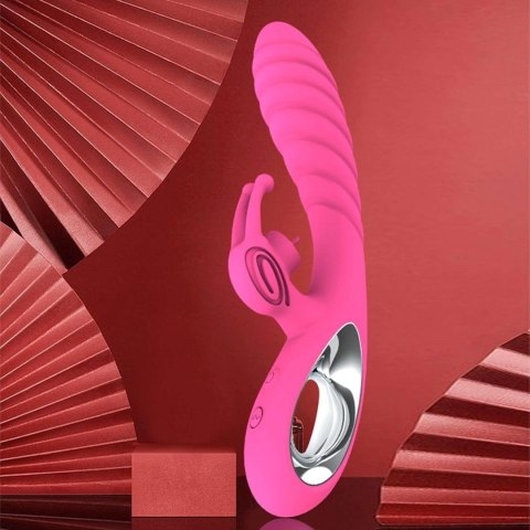 Wibrator króliczek silikonowy Vicky 36 funkcji USB różowy